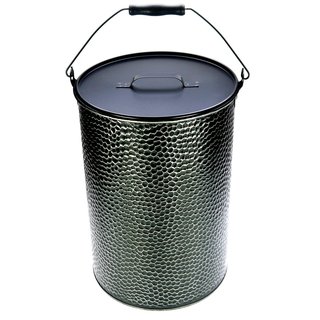 Ascheeimer Kamin Ofen schwarz geh�mmert