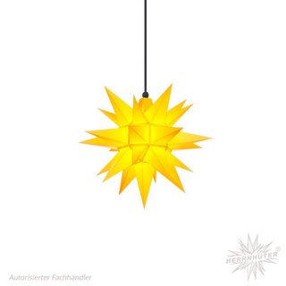 Original Herrnhuter Weihnachtsstern Kunststoff A4 - 40 cm gelb inkl.LED Beleuchtung