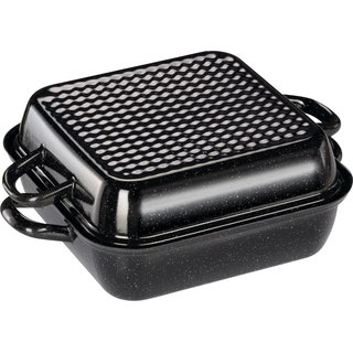 Riess Br�ter Bratrohrpfanne mit Wabendeckel schwarz 26 x...
