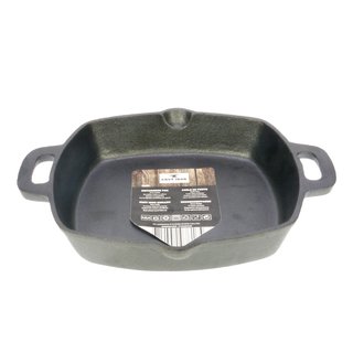 Cast Iron Gusseisen Bratpfanne Steakpfanne eckig 25 x 25...