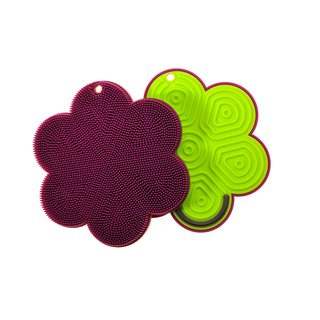 Cookline Silikonschwamm Scrubby Plus Blume Lila/Limette