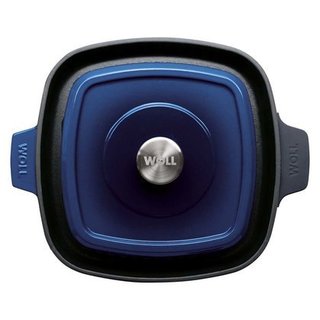 Woll Iron Grillpfanne Gusseisen 24 x 24 cm 4,5 cm hoch mit Steakpresse