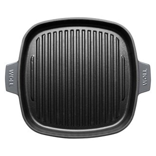 Woll Iron Grillpfanne Gusseisen 24 x 24 cm 4,5 cm hoch mit Steakpresse