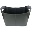 Design Holzkorb mit Kunstlederbezug